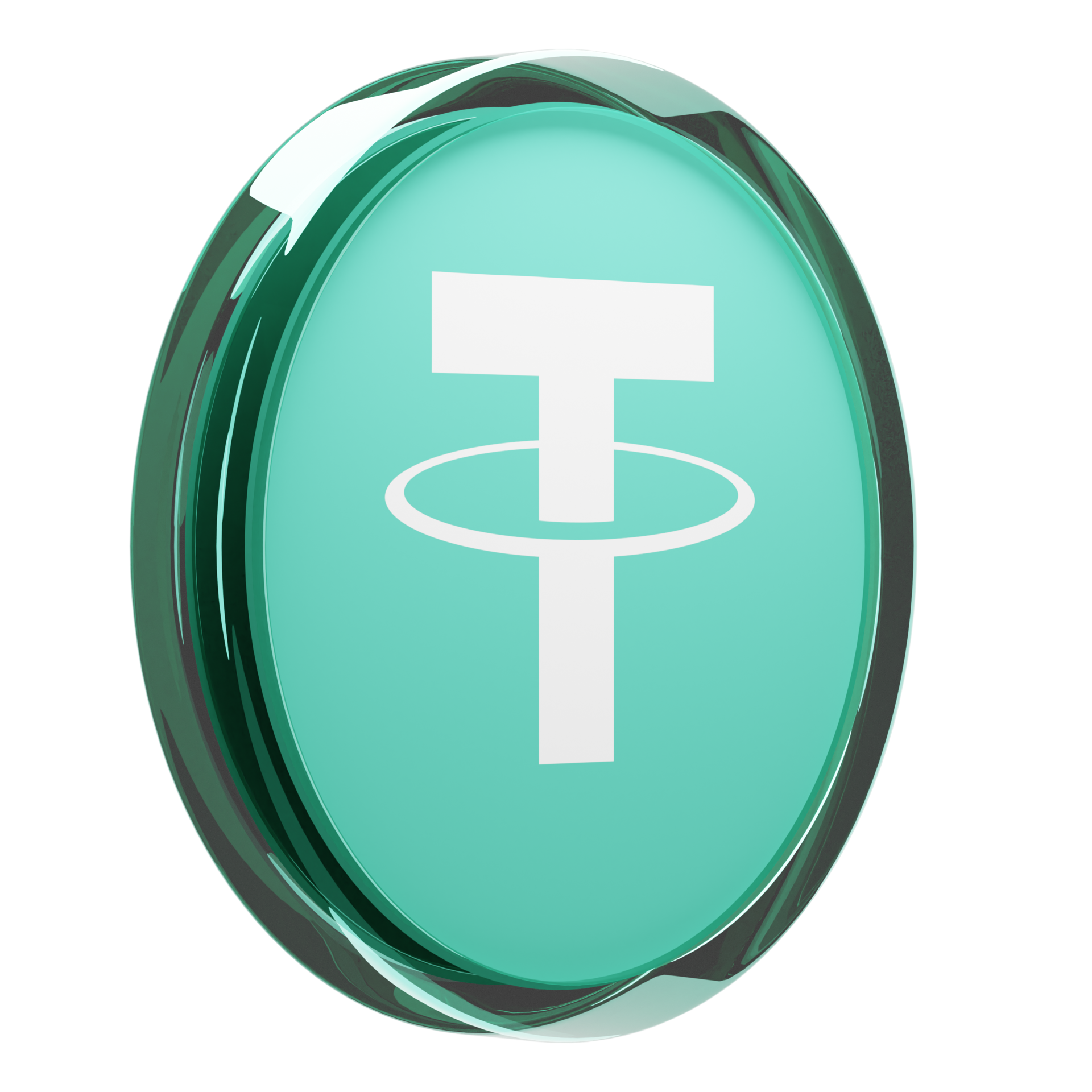 Tether USDT Glass Crypto Coin 3D Illustration 24093400 PNG tether-usdt-glass-crypto-coin-3d-illustration-24093400-png