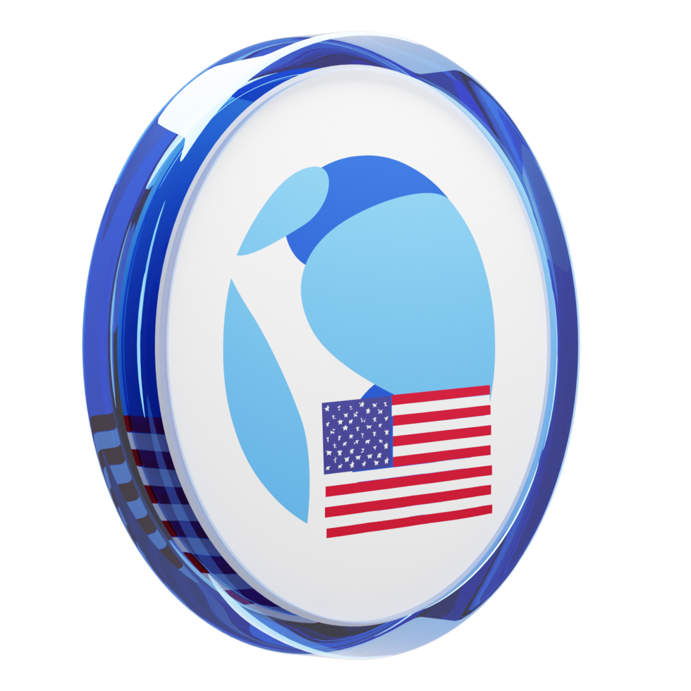 TerraClassicUSD ,USTC Glass Crypto Coin 3D Illustration png