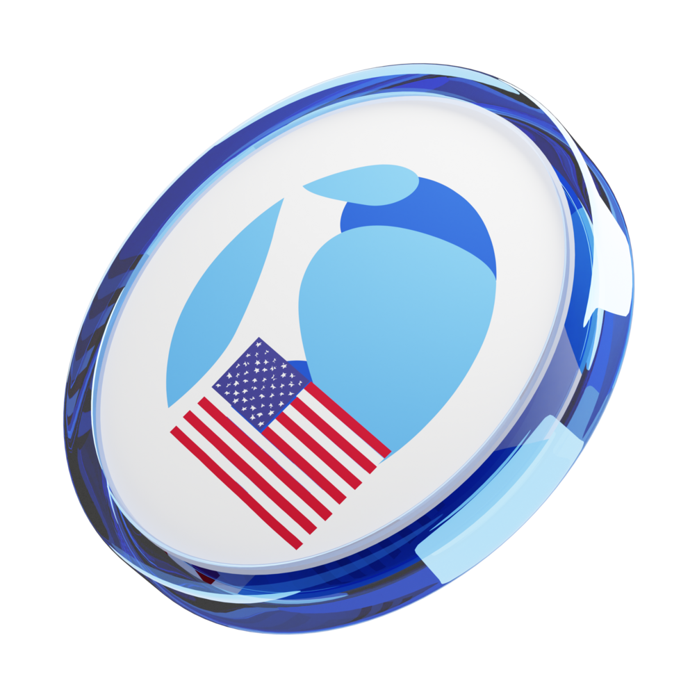 TerraClassicUSD ,USTC Glass Crypto Coin 3D Illustration png