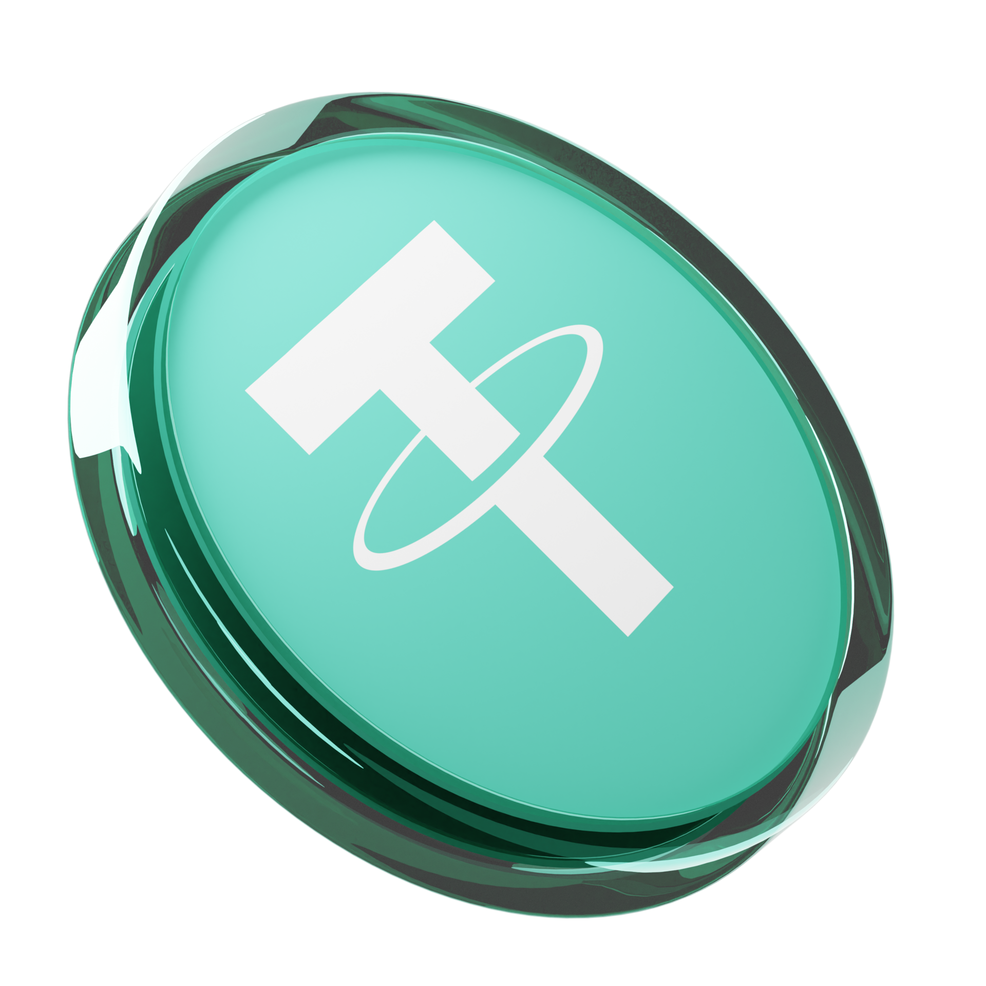 Tether USDT Glass Crypto Coin 3D Illustration 24093408 PNG tether-usdt-glass-crypto-coin-3d-illustration-24093408-png