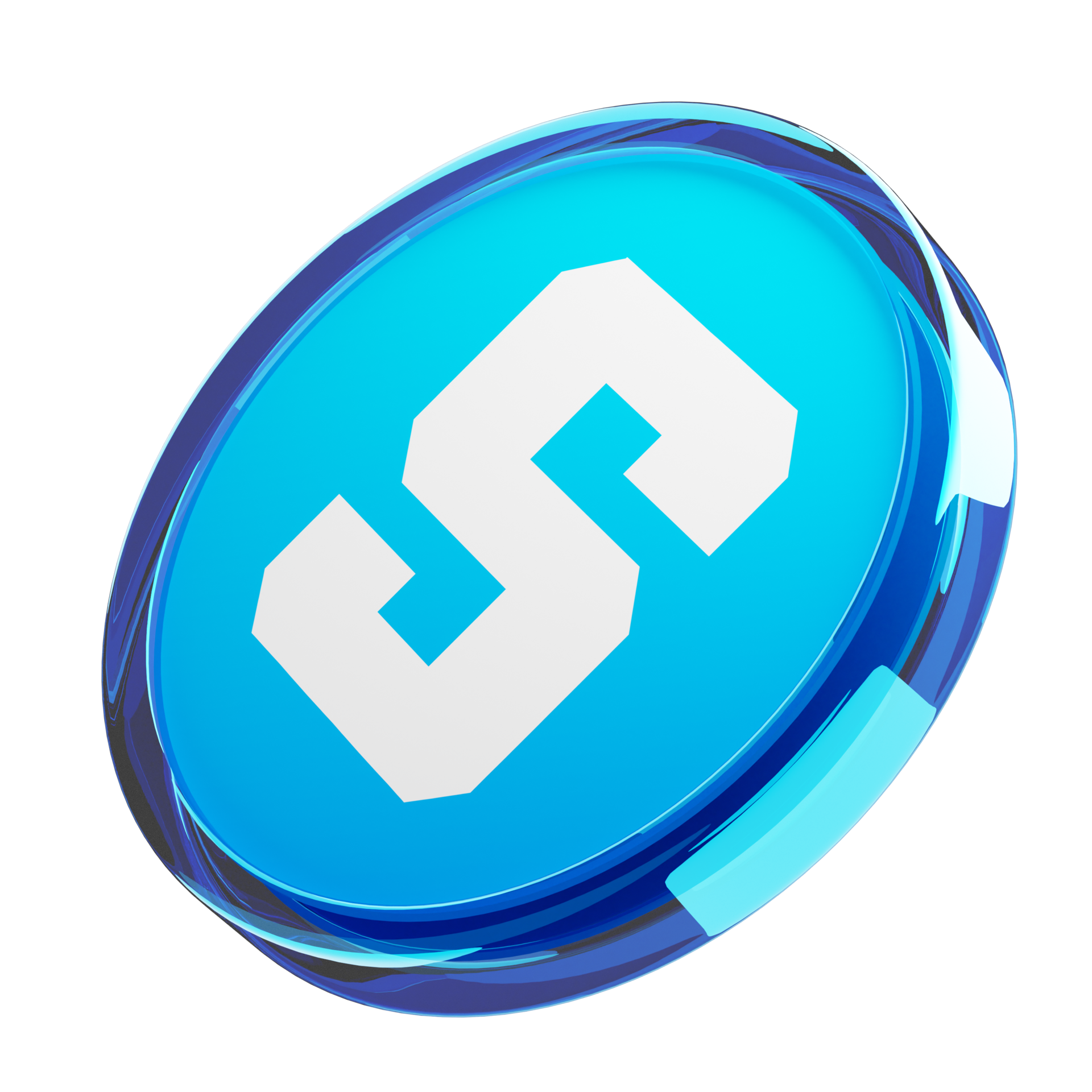 The Sandbox ,SAND Glass Crypto Coin 3D Illustration 24093424 PNG