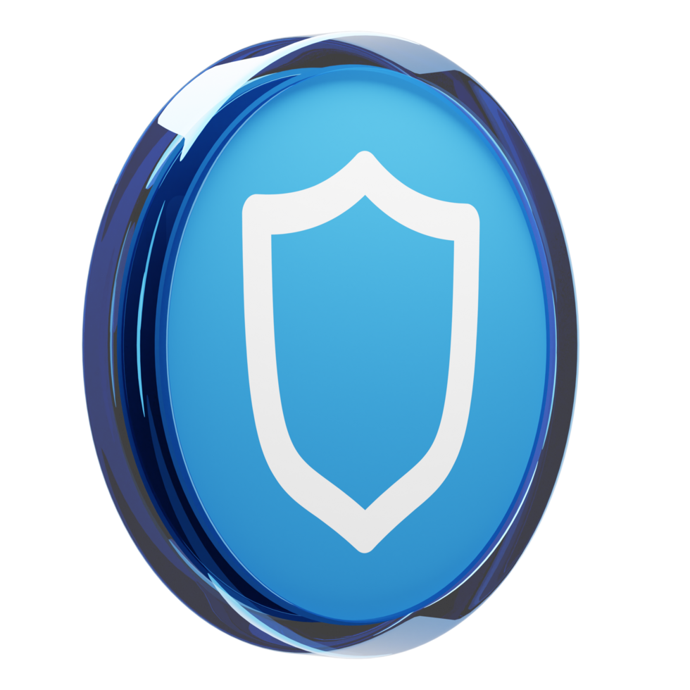 Trust Wallet Token ,TWT Glass Crypto Coin 3D Illustration png