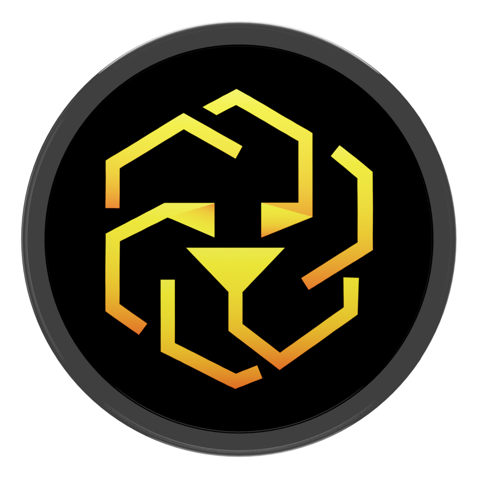 UNUS SED LEO ,LEO Glass Crypto Coin 3D Illustration png