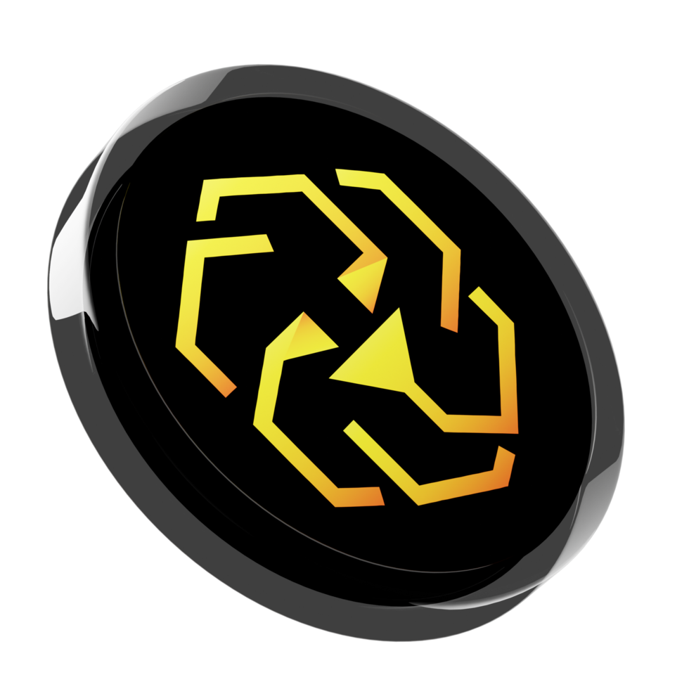 UNUS SED LEO ,LEO Glass Crypto Coin 3D Illustration png