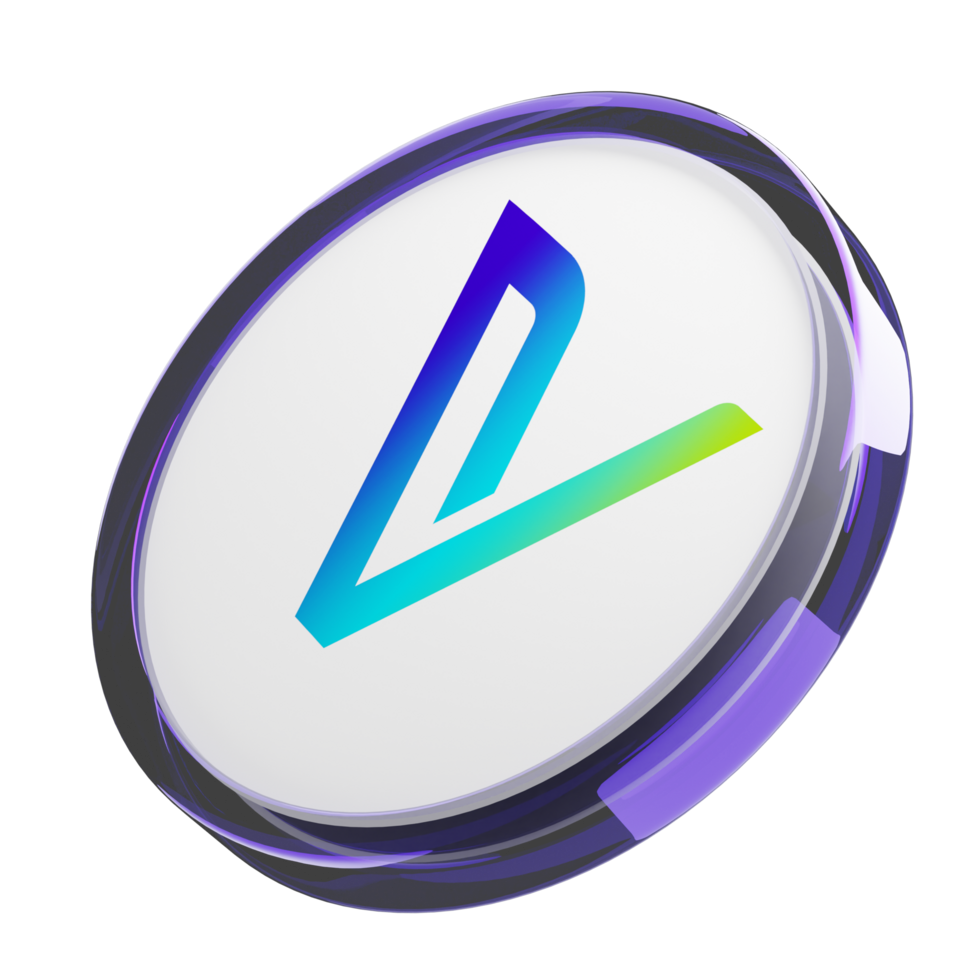 VeChain ,VET Glass Crypto Coin 3D Illustration png