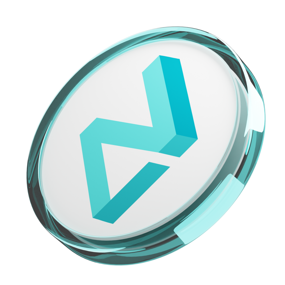 Zilliqa ,ZIL Glass Crypto Coin 3D Illustration png