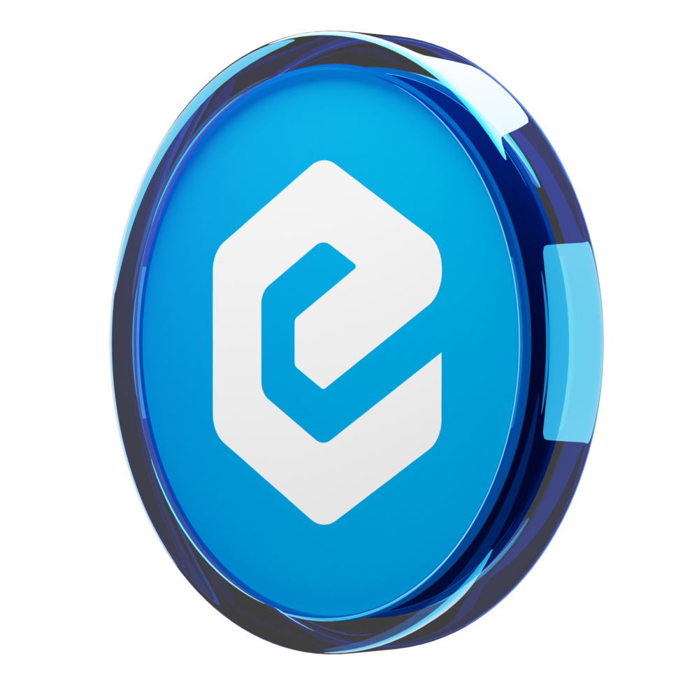 eCash ,XEC Glass Crypto Coin 3D Illustration png