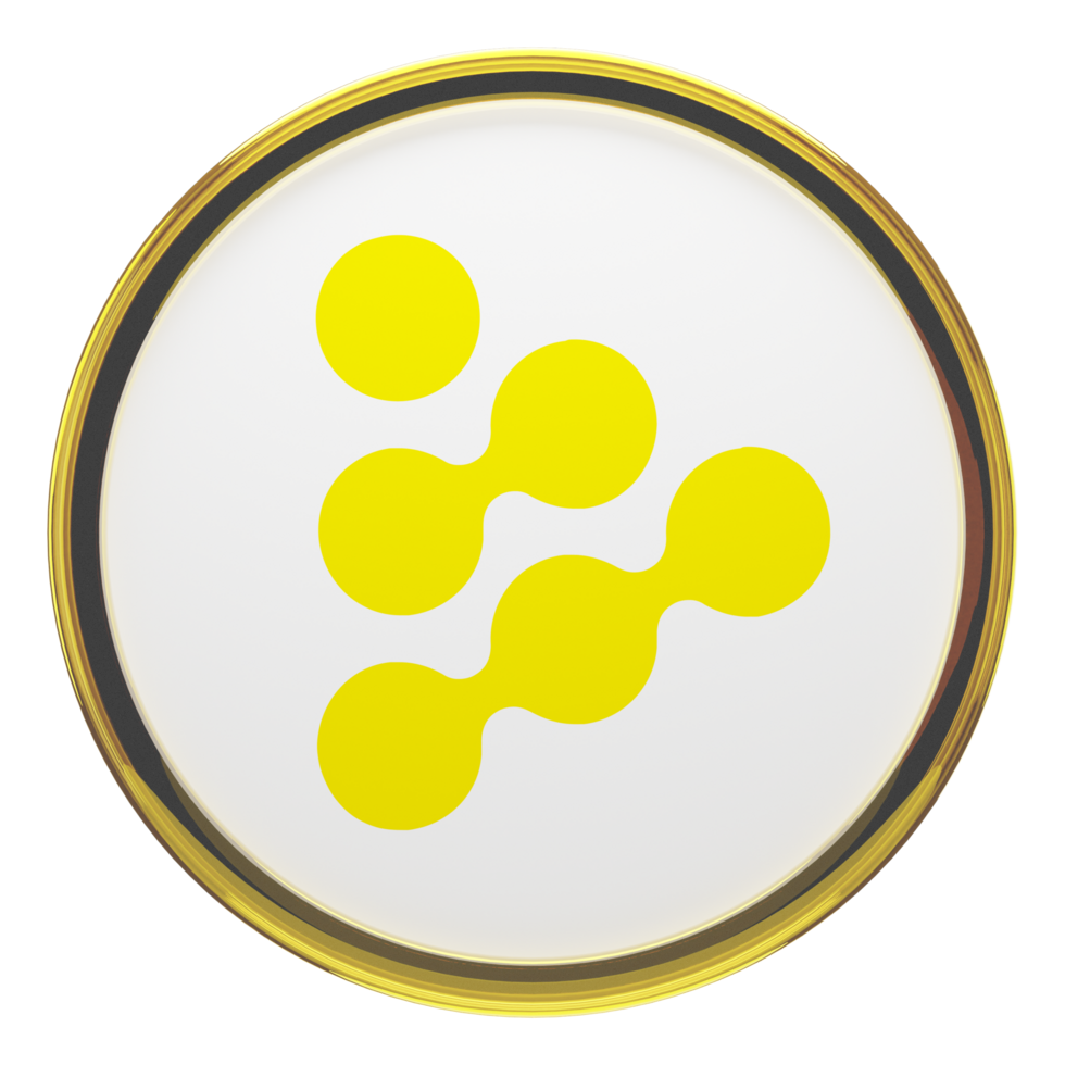 iExec RLC ,RLC Glass Crypto Coin 3D Illustration png