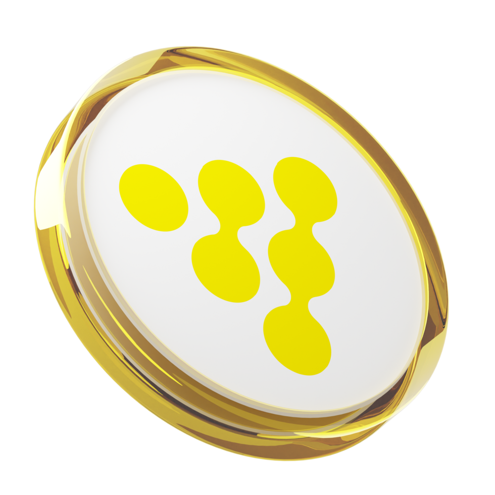 iExec RLC ,RLC Glass Crypto Coin 3D Illustration png