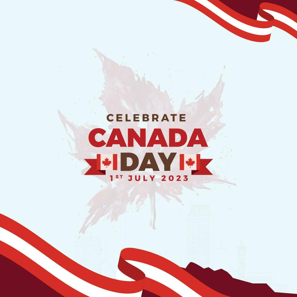 Canada Day- Canada Social media post vector