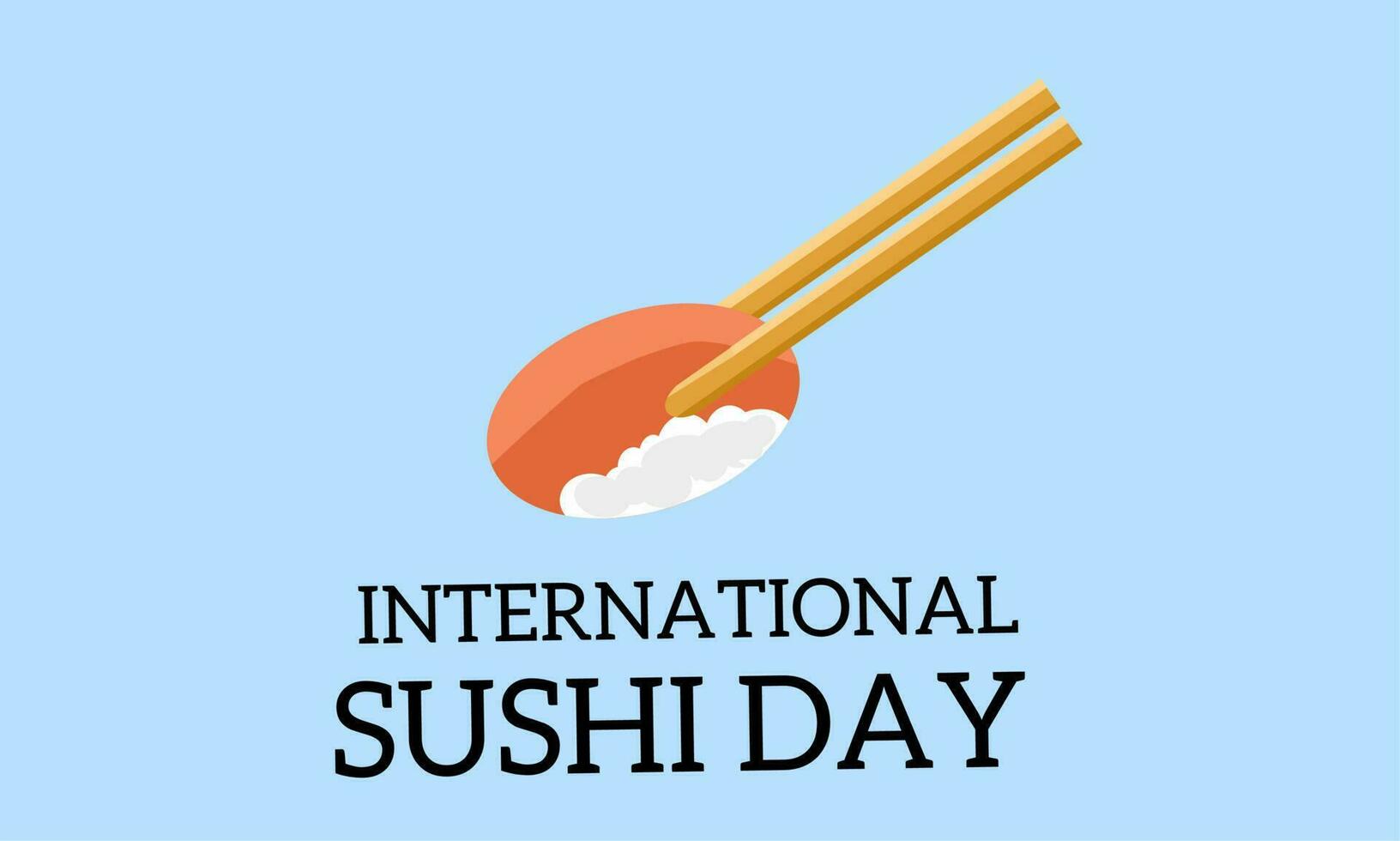 Vector graphic of international sushi day for international sushi day celebration. flat design. flyer design. June 18.