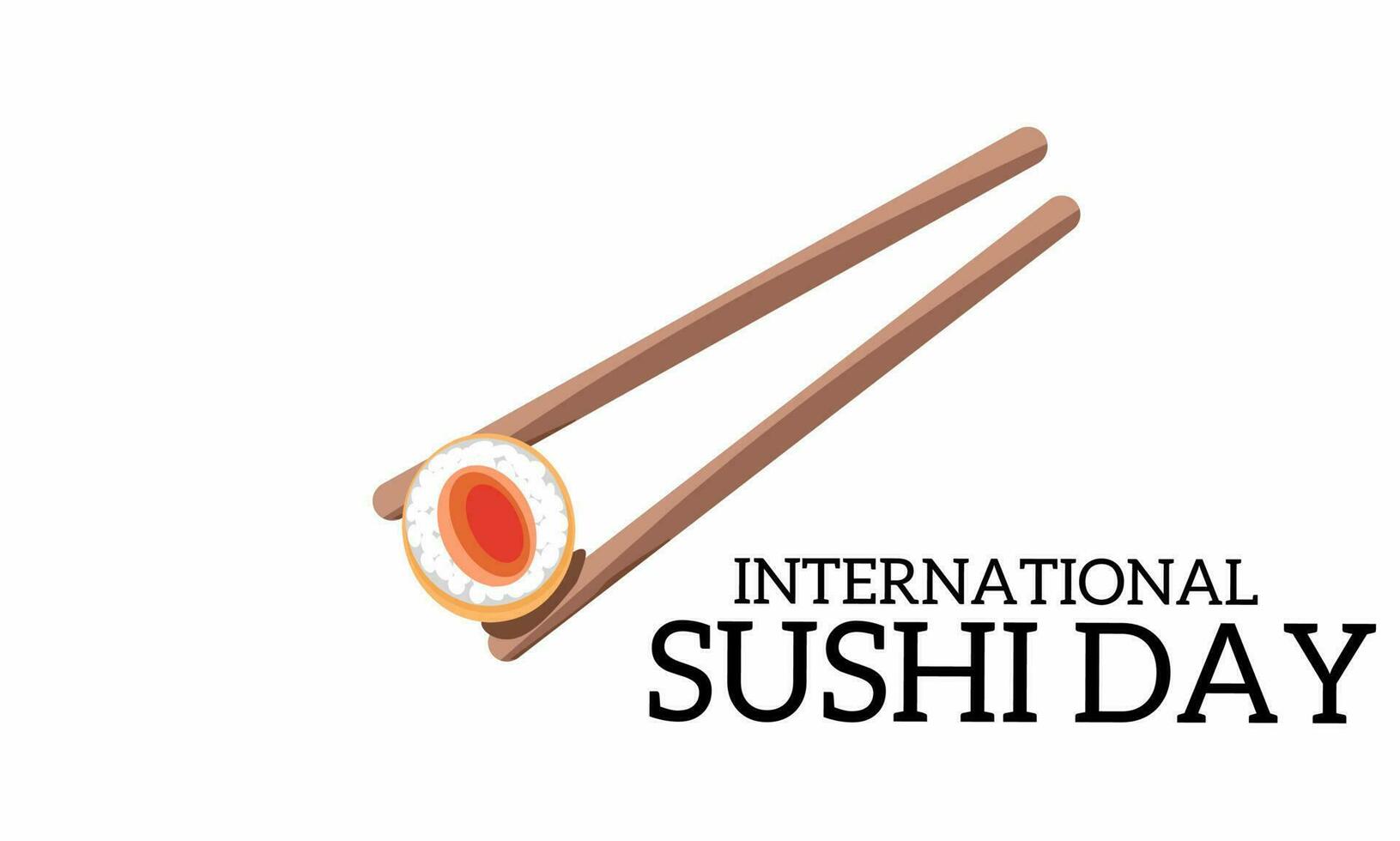 Vector graphic of international sushi day for international sushi day celebration. flat design. flyer design. June 18.