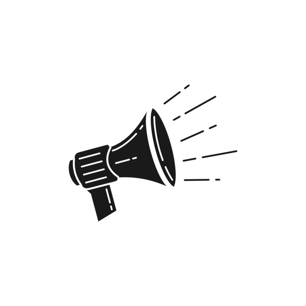 Loudspeaker icon. Megaphone sign. Announcement symbol. icon on white background. Vector illustration.
