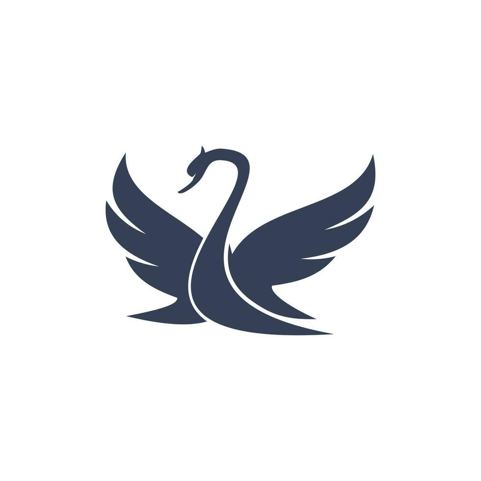 Swan logo symbol. Swan icon. Modern luxury brand element sign. Suitable for your design need, logo, illustration, animation, etc. vector