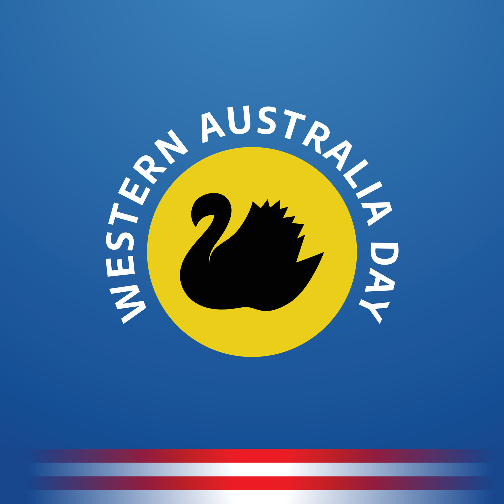 western australia day design template for celebration. western australia flag. swan of western