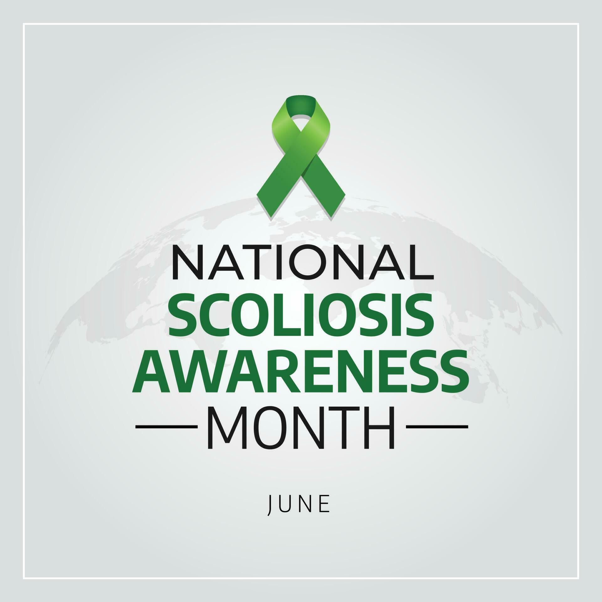 scoliosis awareness month design template for celebration. scoliosis