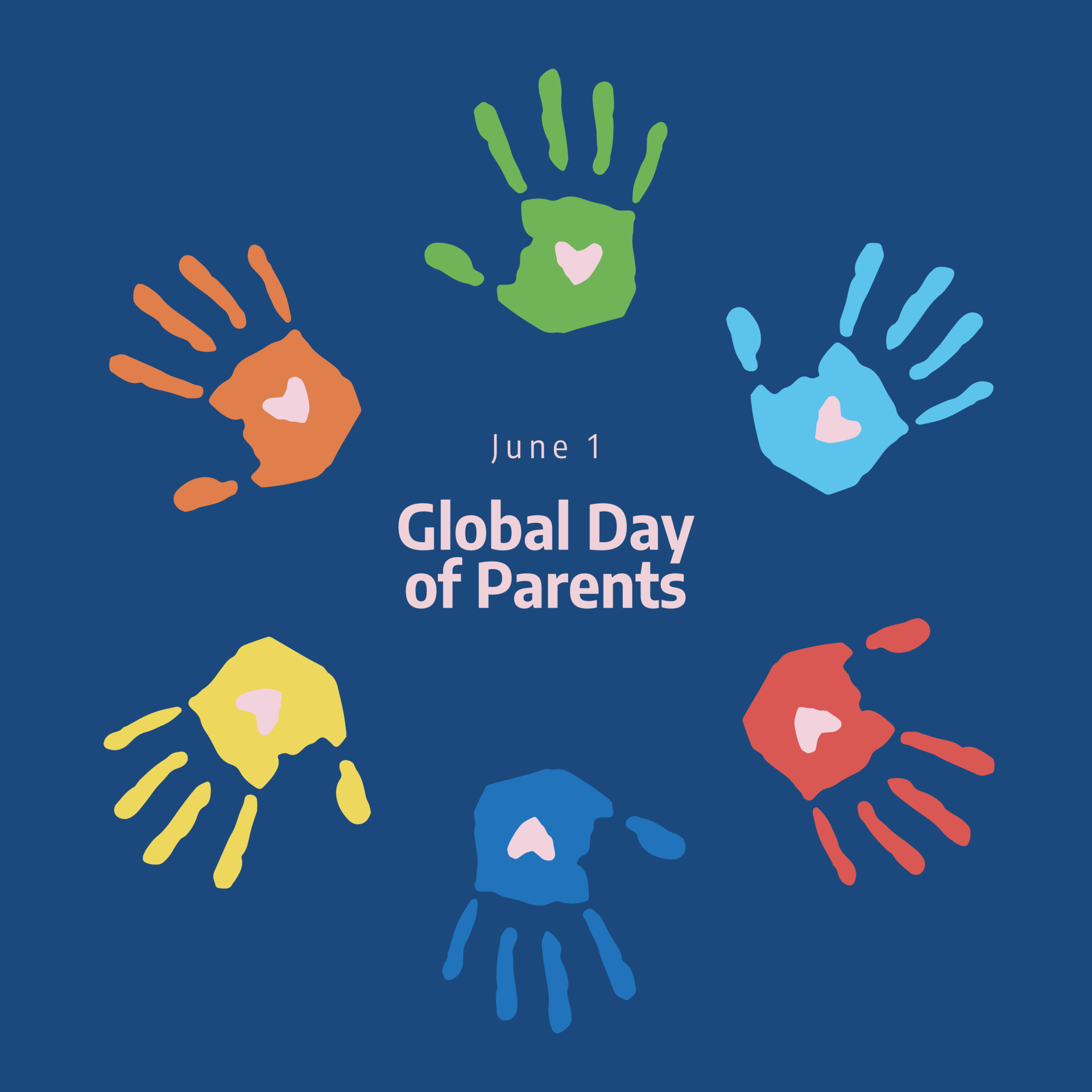 Global Day of Parents design template for celebration. global parents