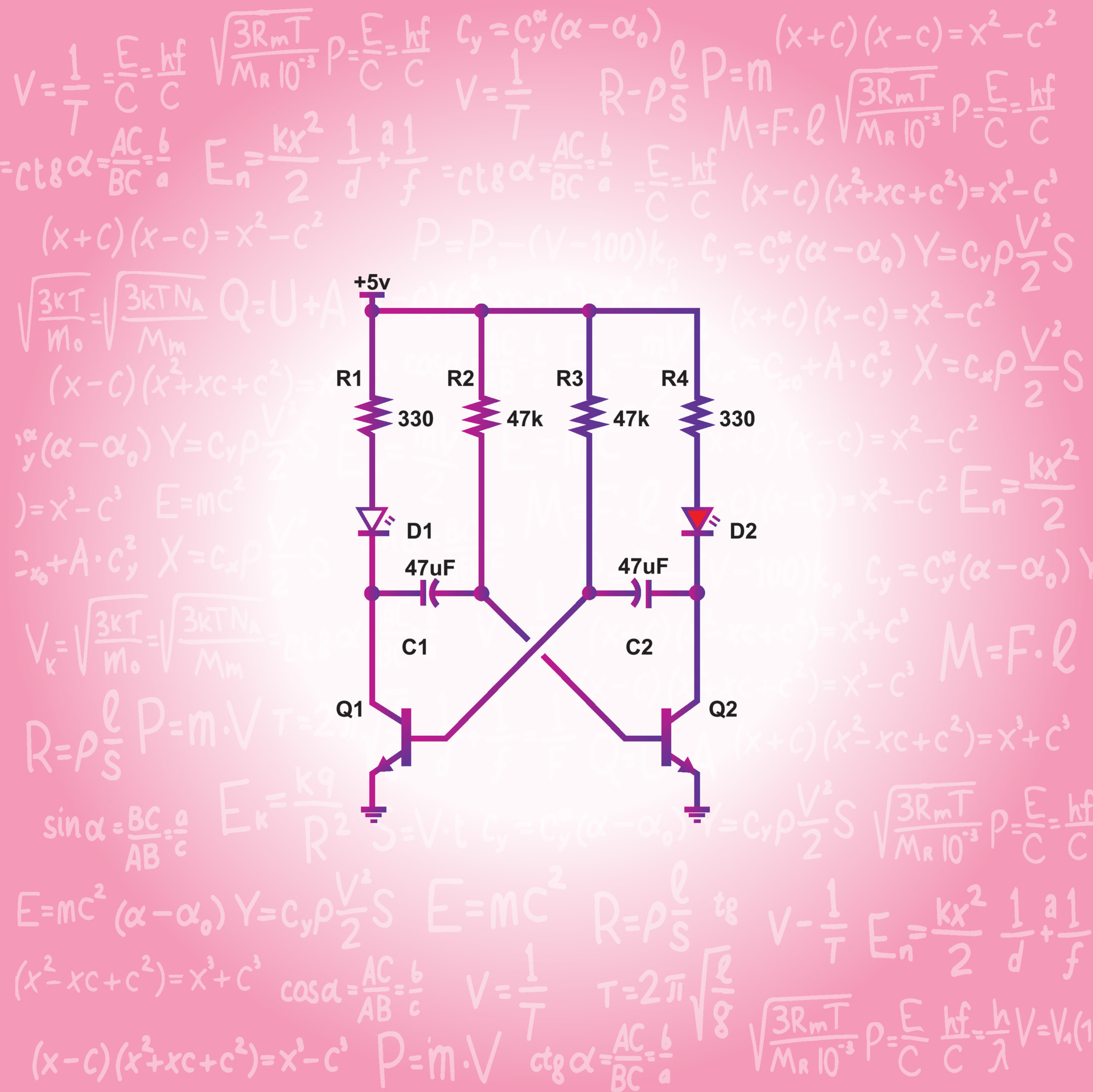 A circuit diagram with the number of components labeled for Physics ...