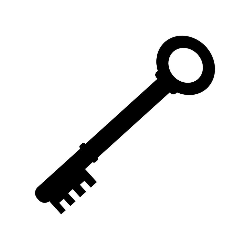 Key icon symbol black design vector illustration
