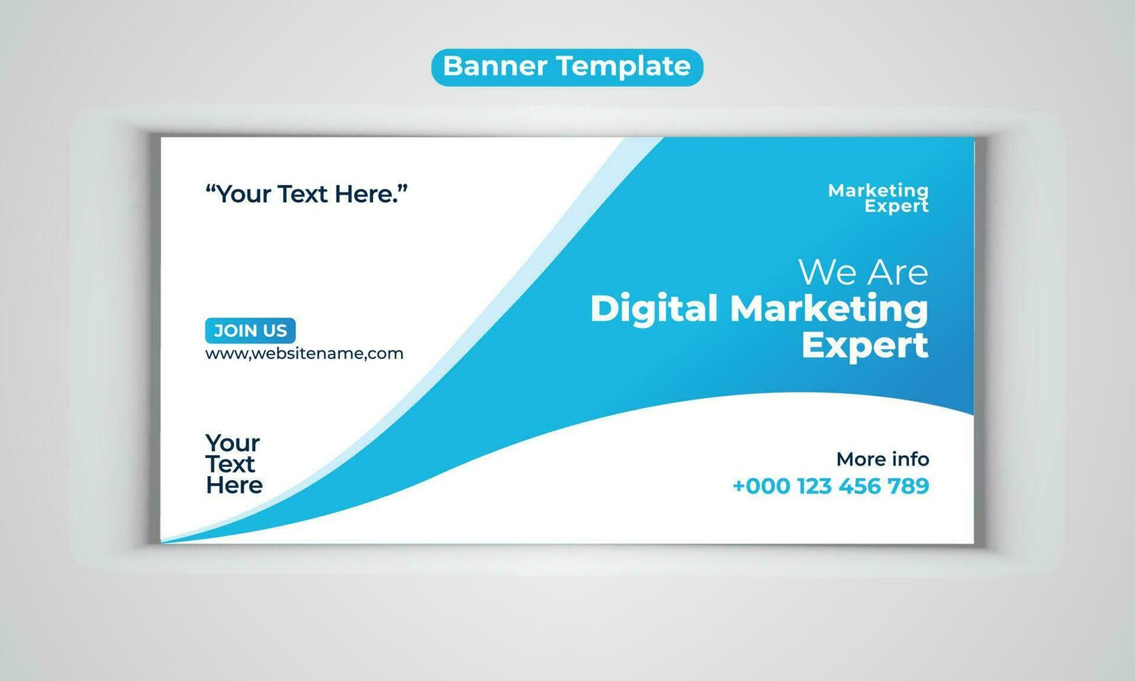 Digital marketing agency modern banner design vector template