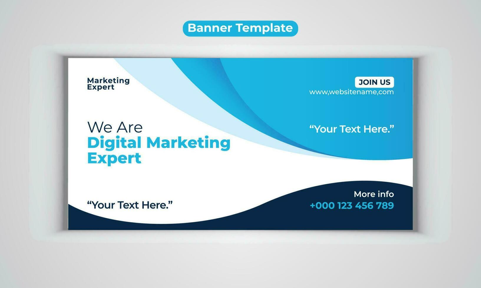 Digital marketing agency modern banner design vector template