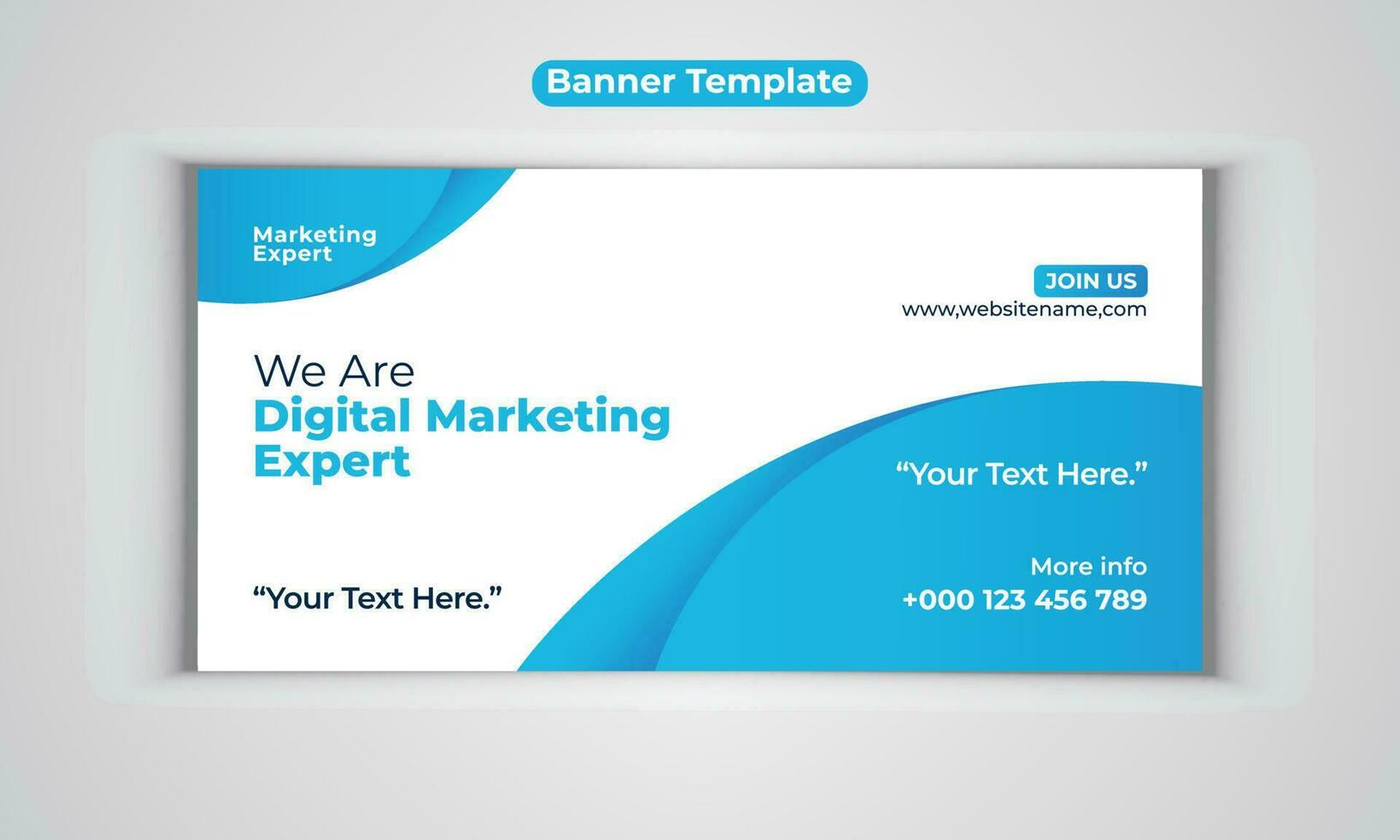 Digital marketing agency modern banner design vector template