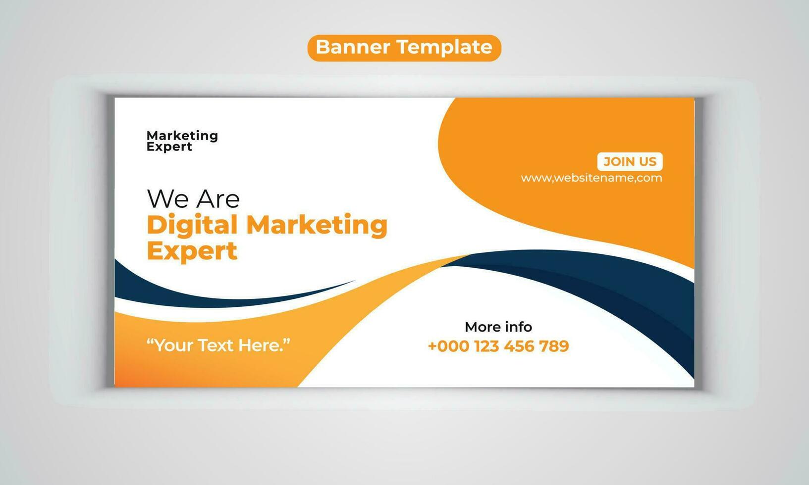 Digital marketing agency modern banner design vector template