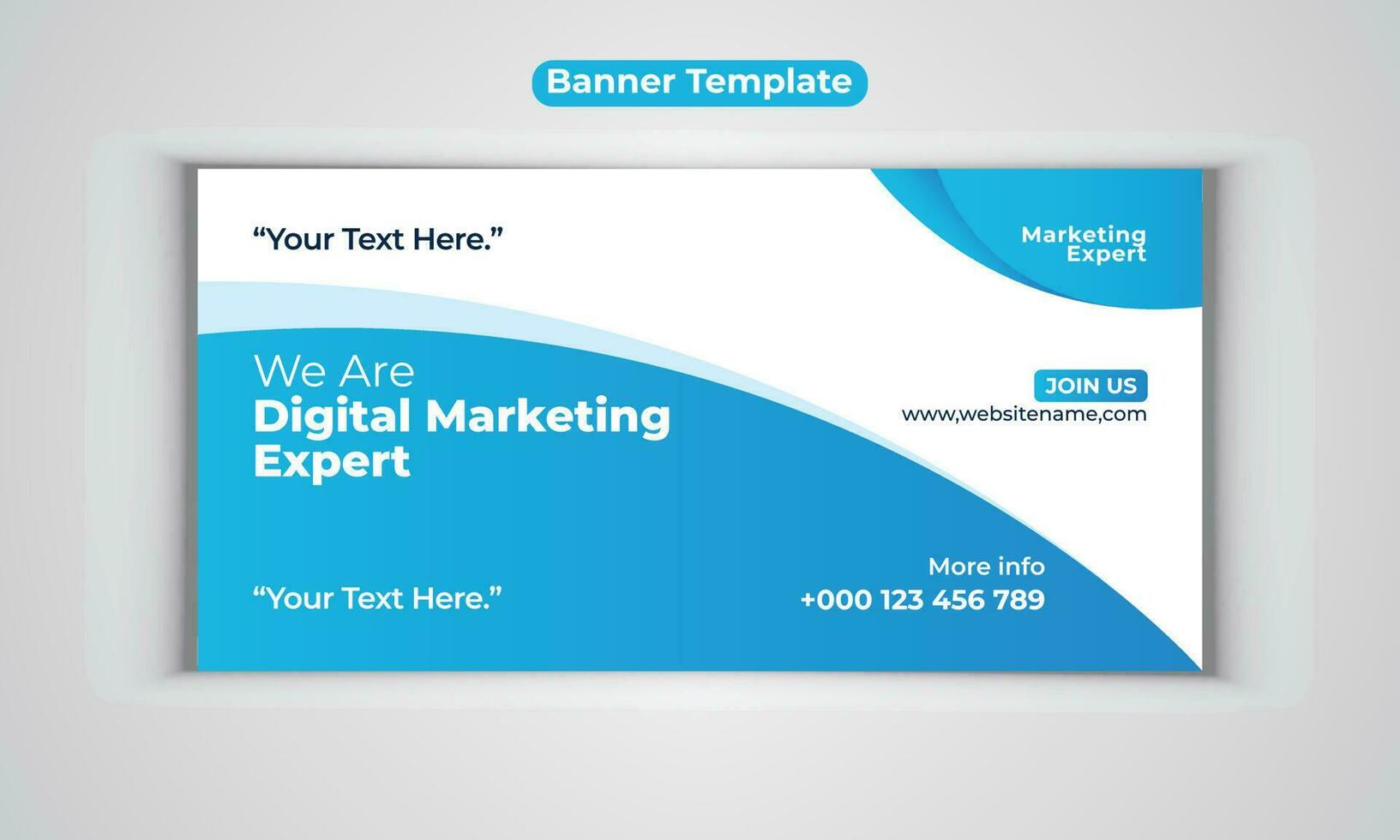 Digital marketing agency modern banner design vector template