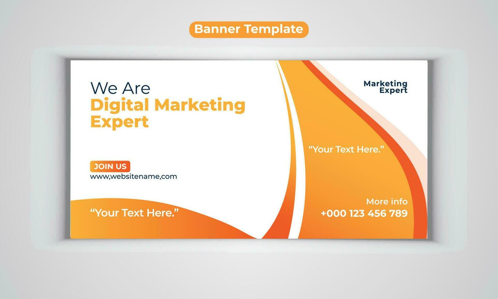 Digital marketing agency modern banner design vector template
