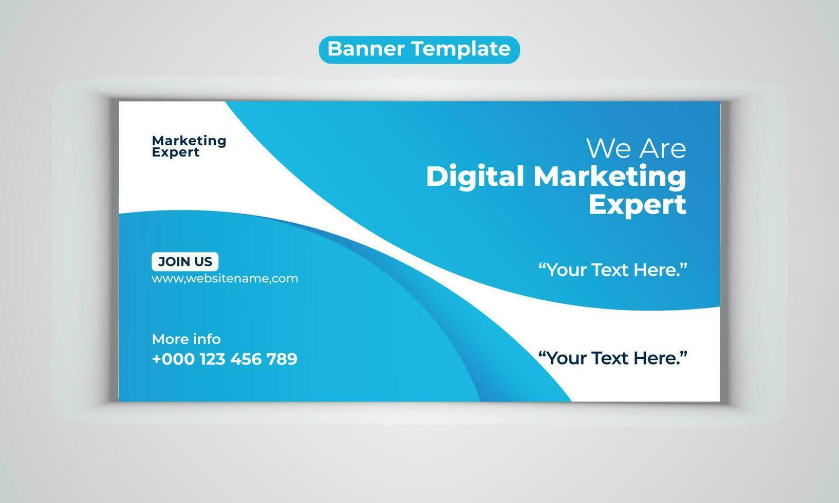 Digital marketing agency modern banner design vector template