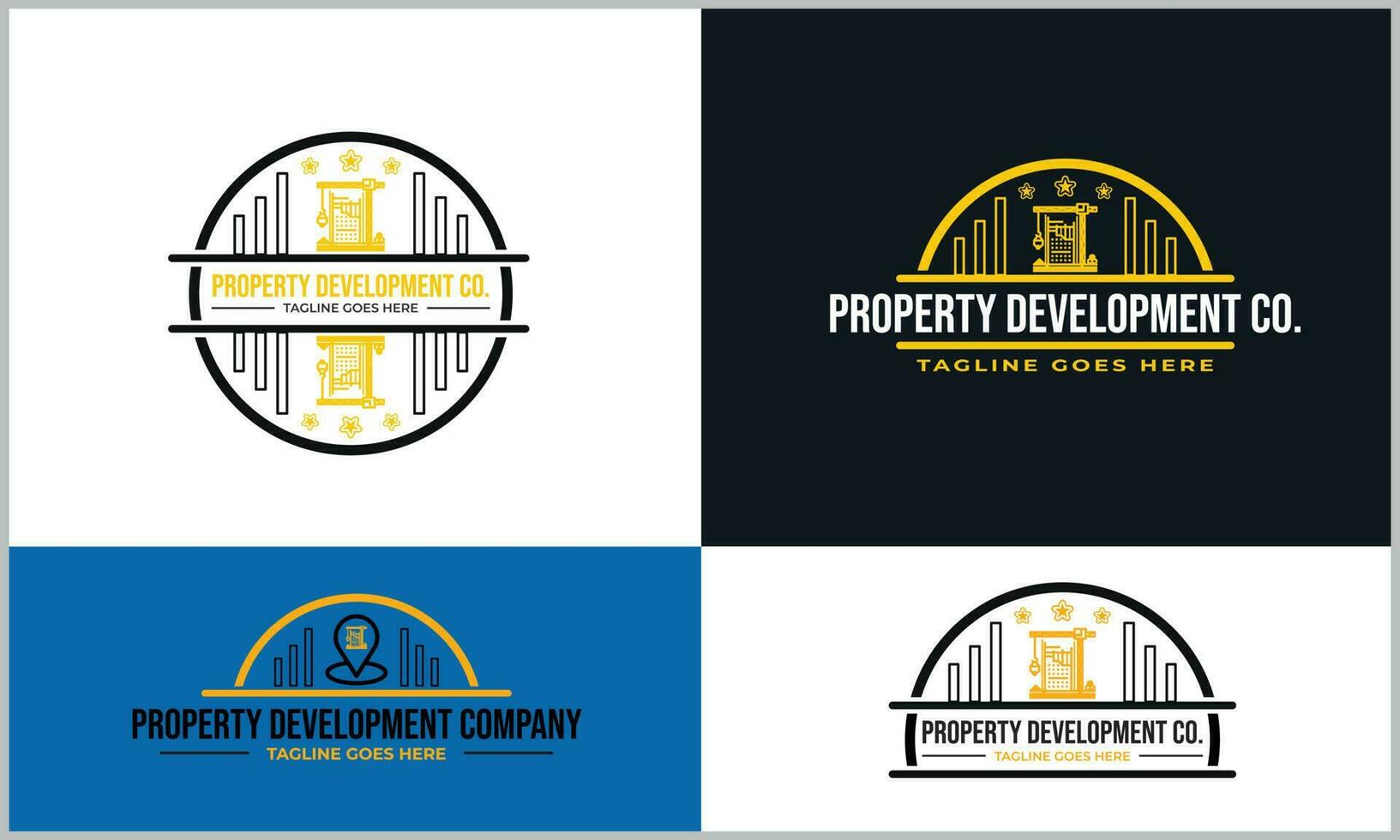 propiedad desarrollo empresa logo diseño vector