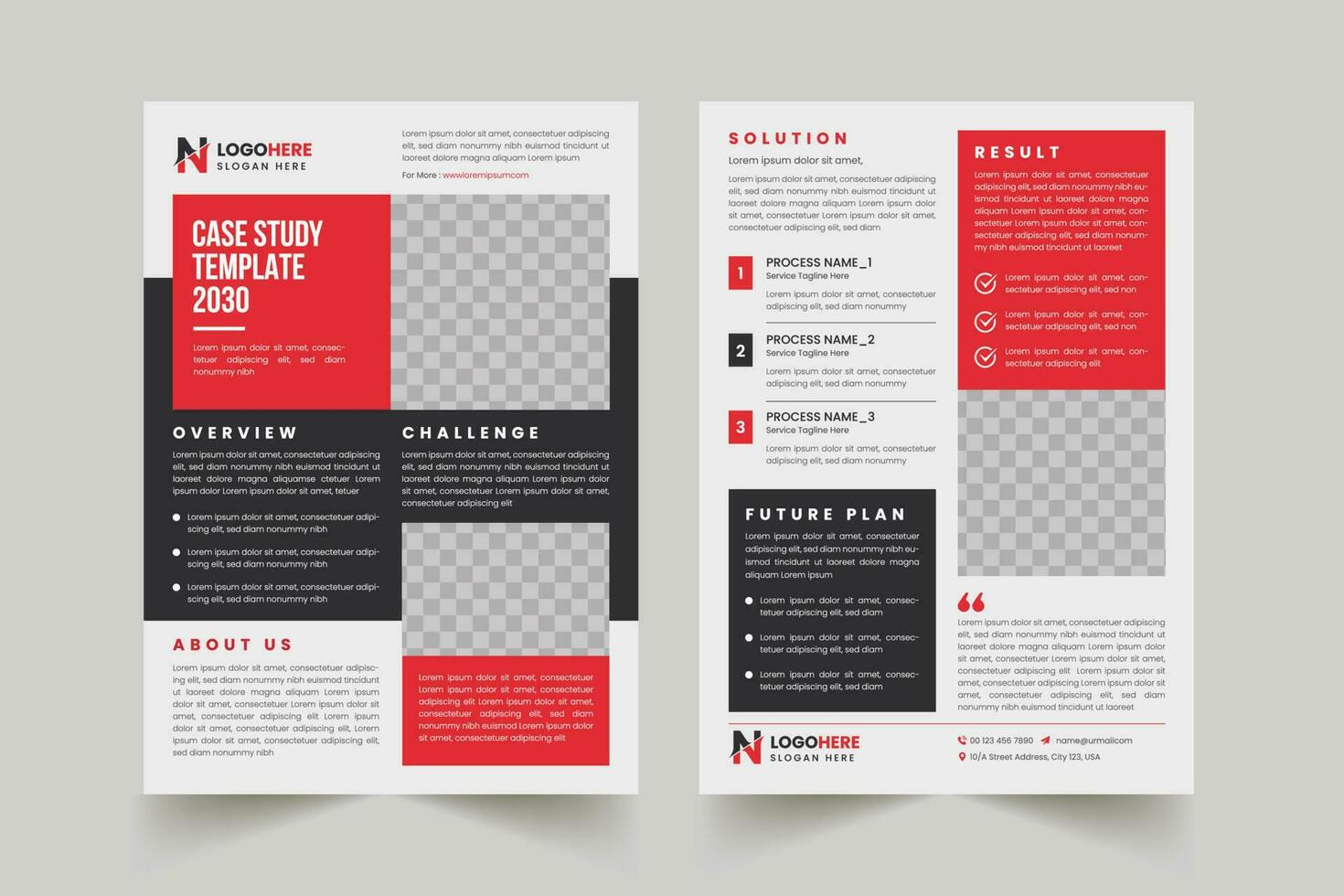 Corporate Case Study Brochure Template Design vector