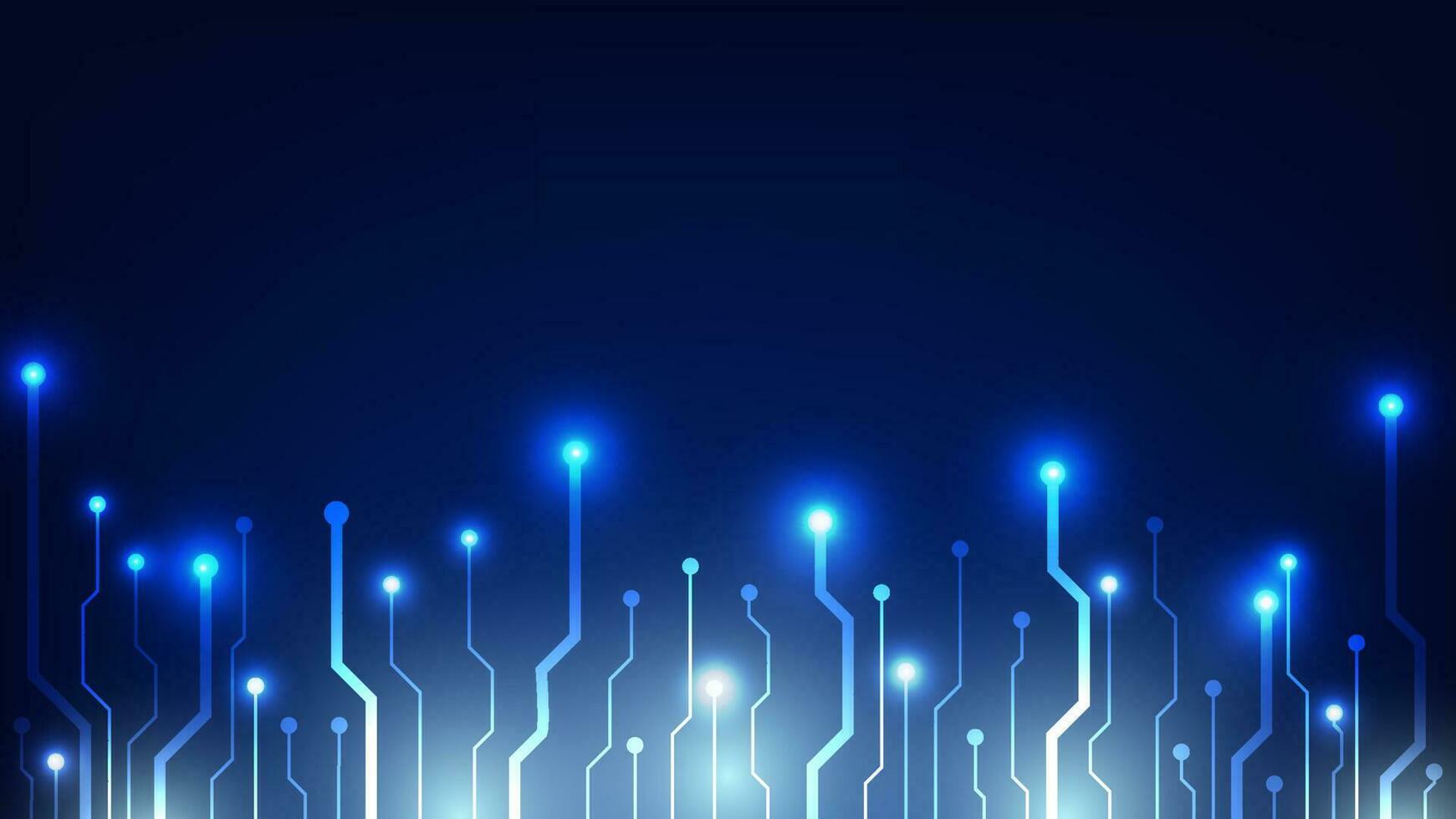 Hi tech digital circuit board. AI pad and electrical lines connected on blue lighting background. futuristic technology design element concept vector