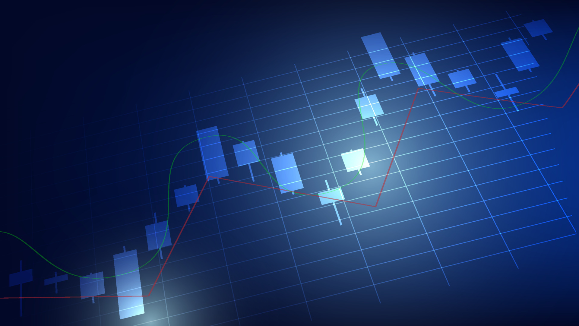finance background. candlesticks chart on dark screen. stock market and ...