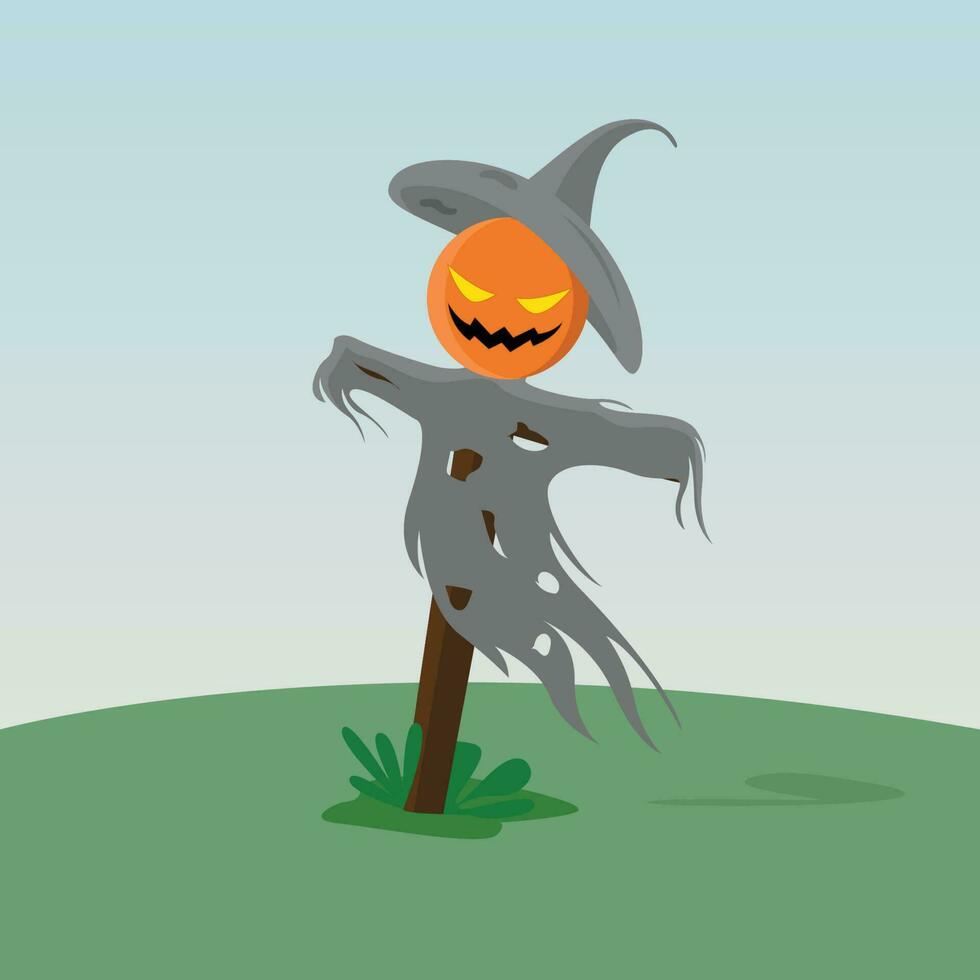 Scarecrow premium vector illustration