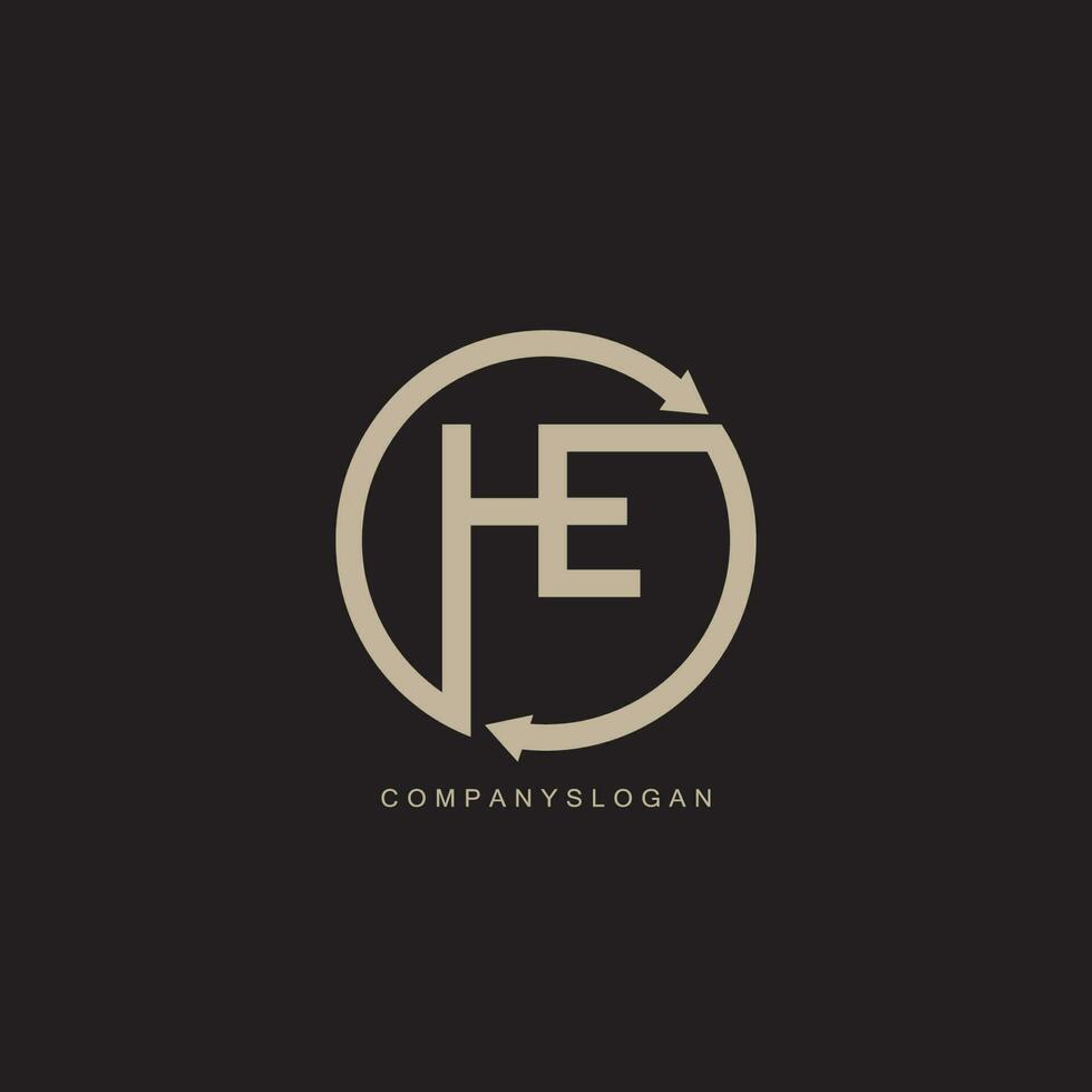 HE CIRCLE LOGO DESIGN  VECTOR