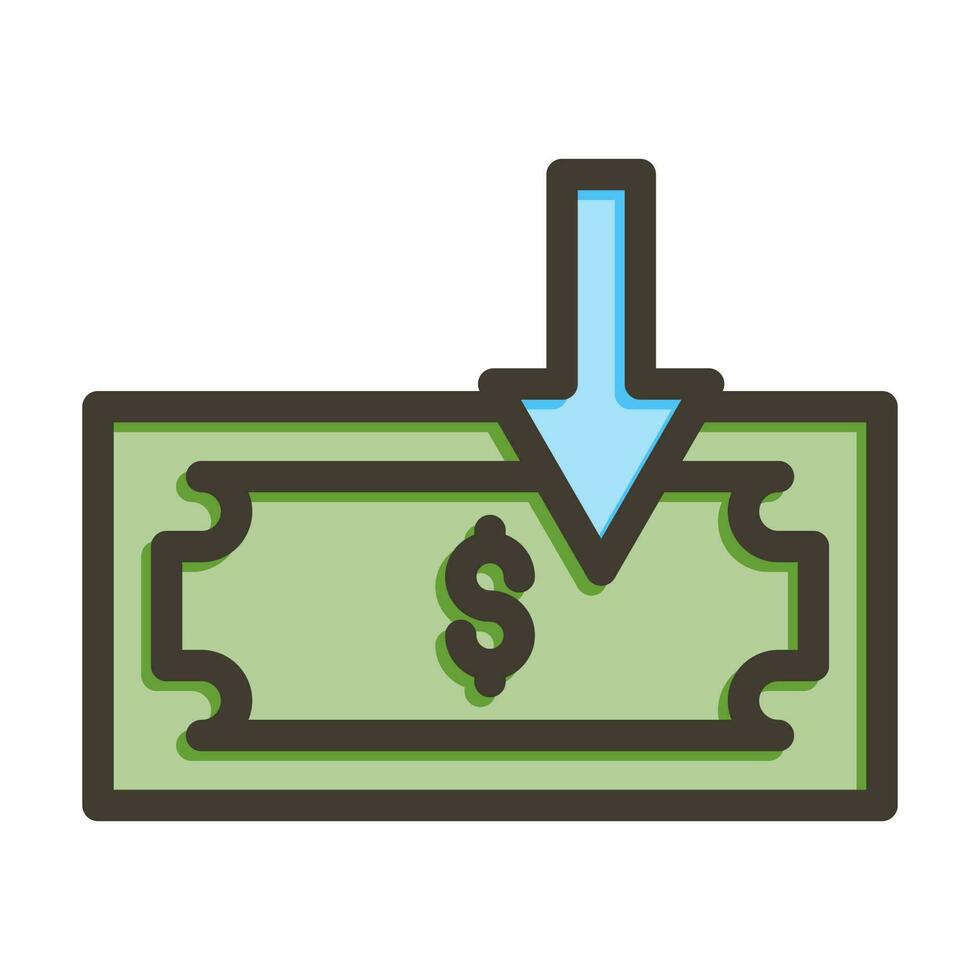 Cost Per Click Vector Thick Line Filled Colors Icon Design