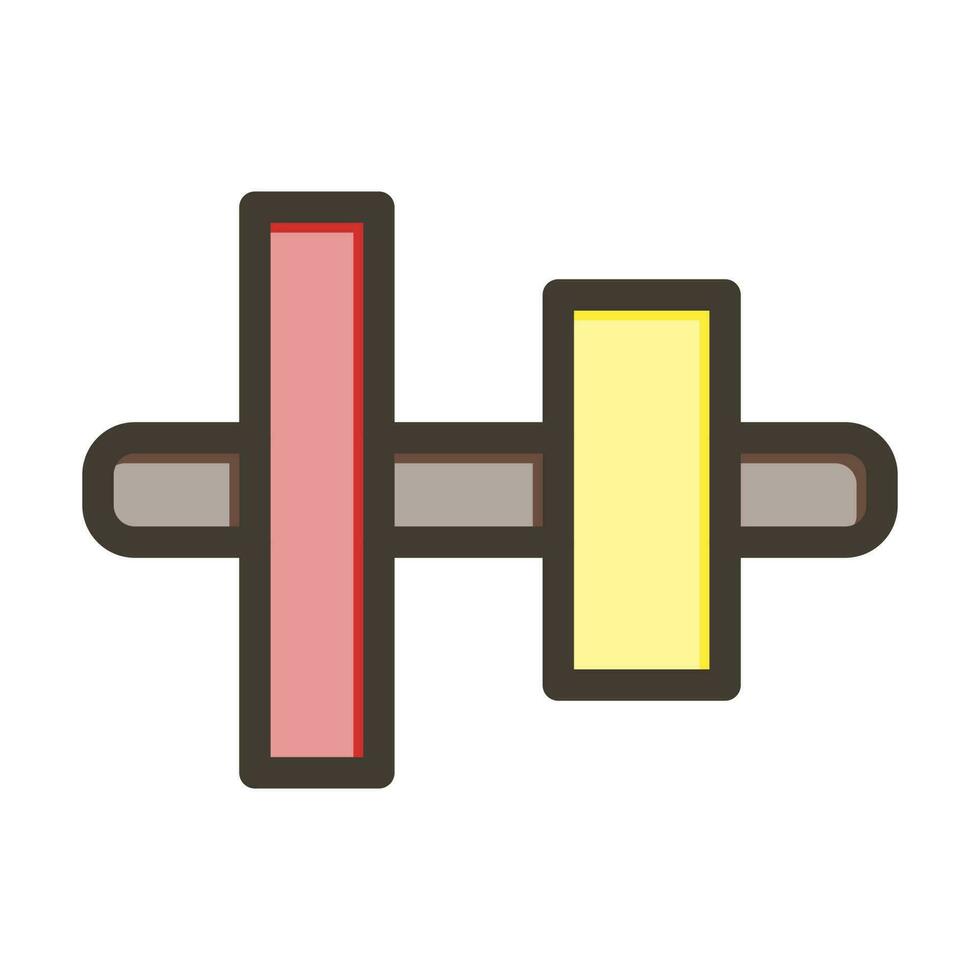 Vertical Align Centre Vector Thick Line Filled Colors Icon Design