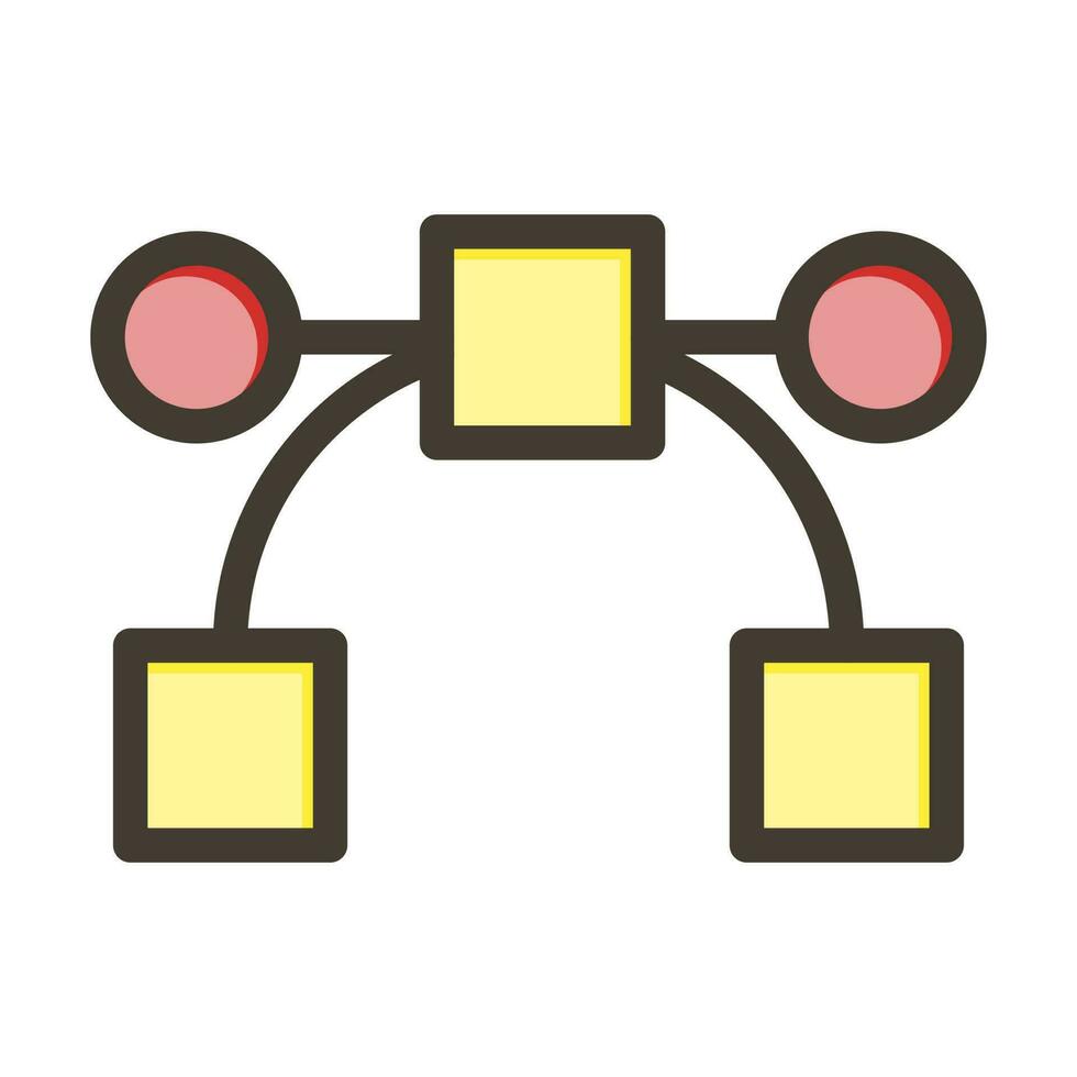 Path Vector Thick Line Filled Colors Icon Design