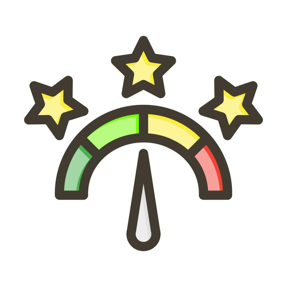 Performance Vector Thick Line Filled Colors Icon Design
