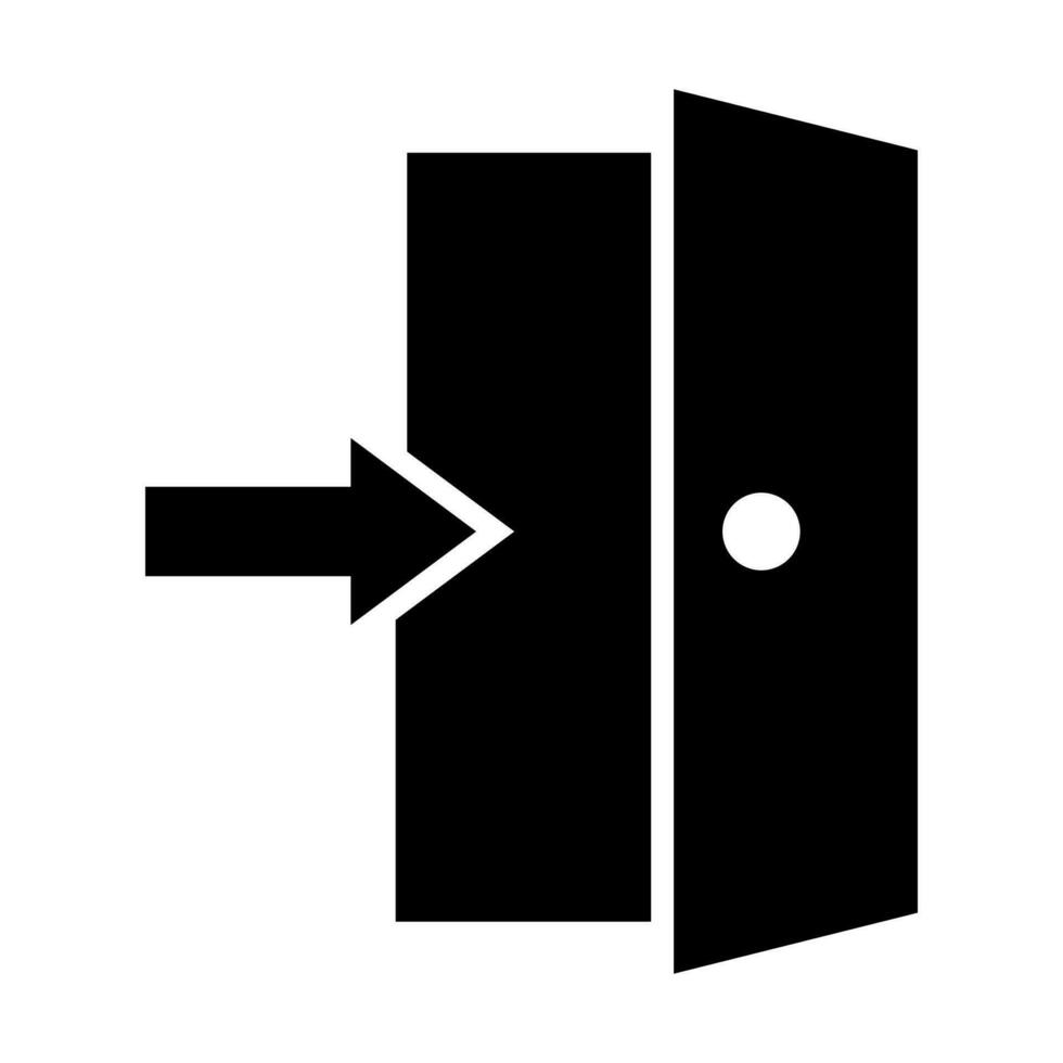 Entry Vector Glyph Icon Design