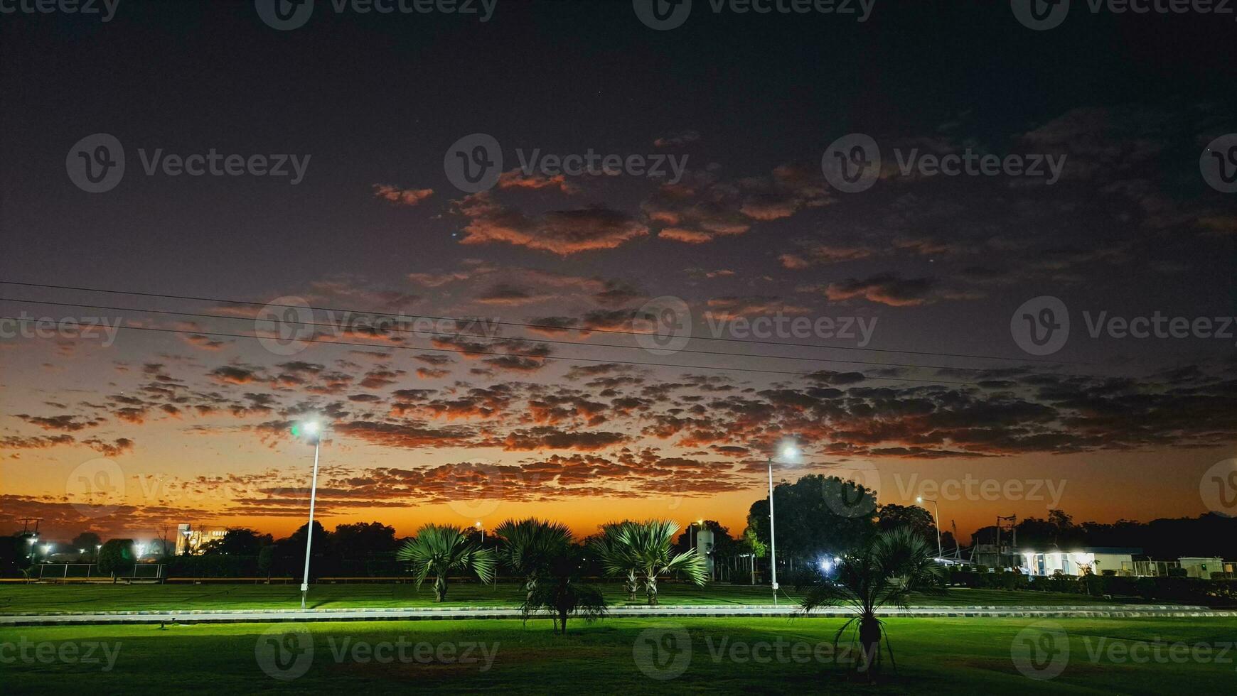 Indian Village evening view stock footage photo