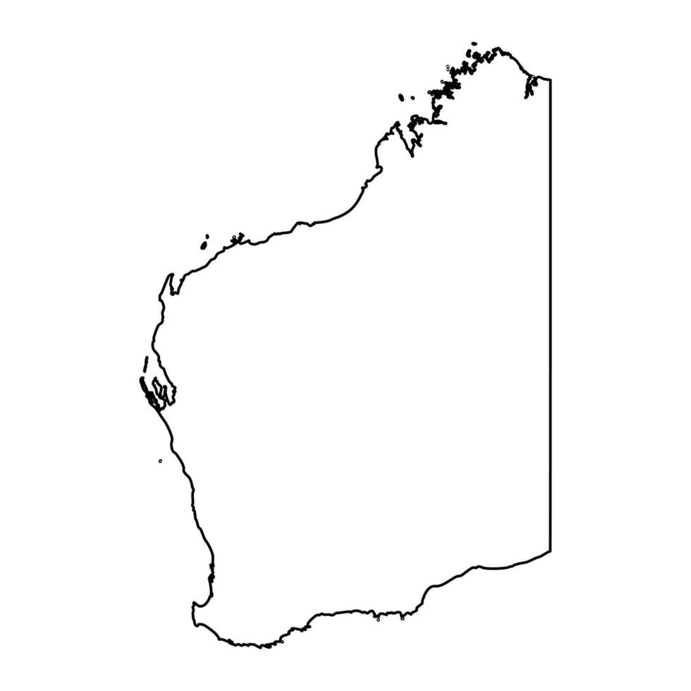 Western Australia Map, state of Australia. Vector Illustration.