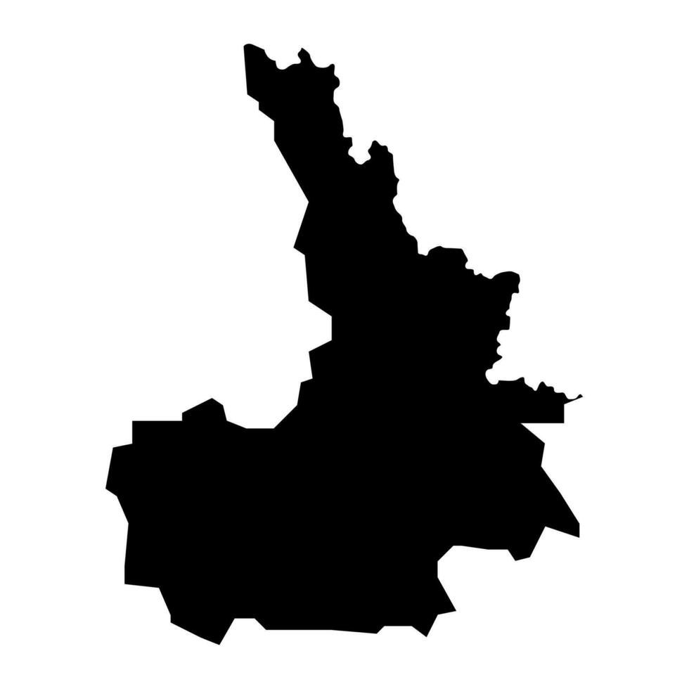 Pristina district map, districts of Kosovo. Vector illustration.