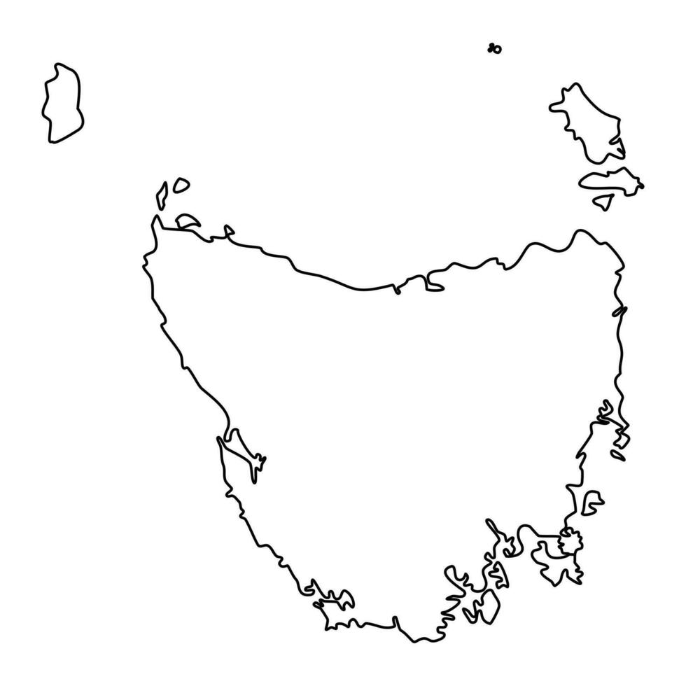 Tasmania, state of Australia. Vector Illustration.