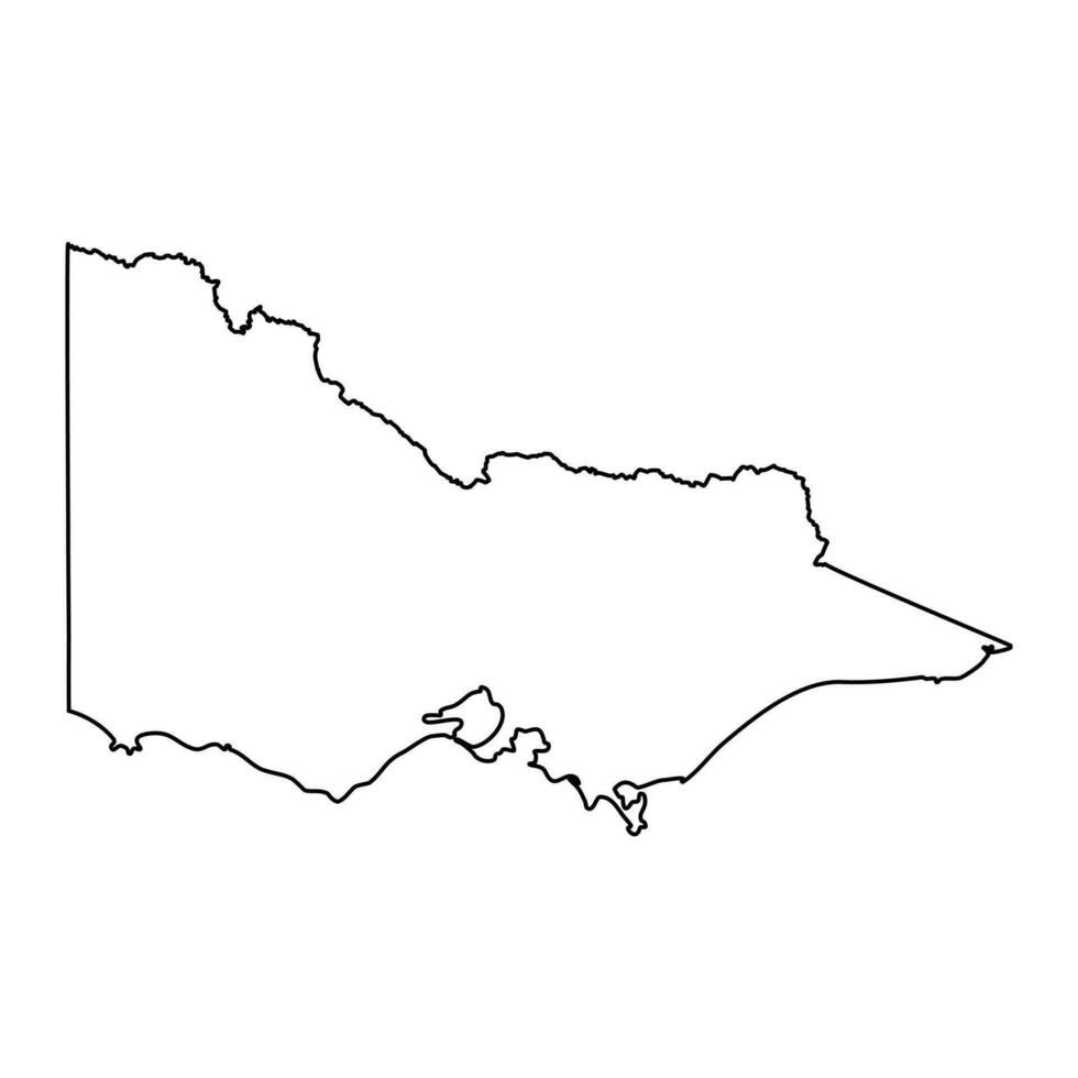 Victoria State Map, state of Australia. Vector Illustration.