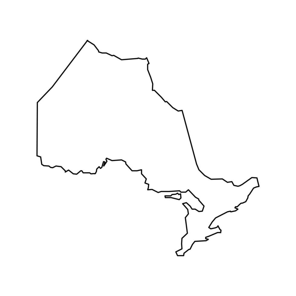 Ontario map, province of Canada. Vector illustration.