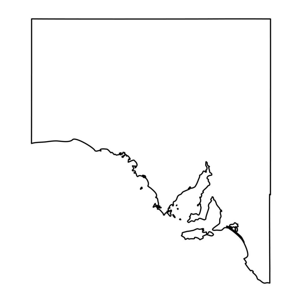 South Australia Map, state of Australia. Vector Illustration.