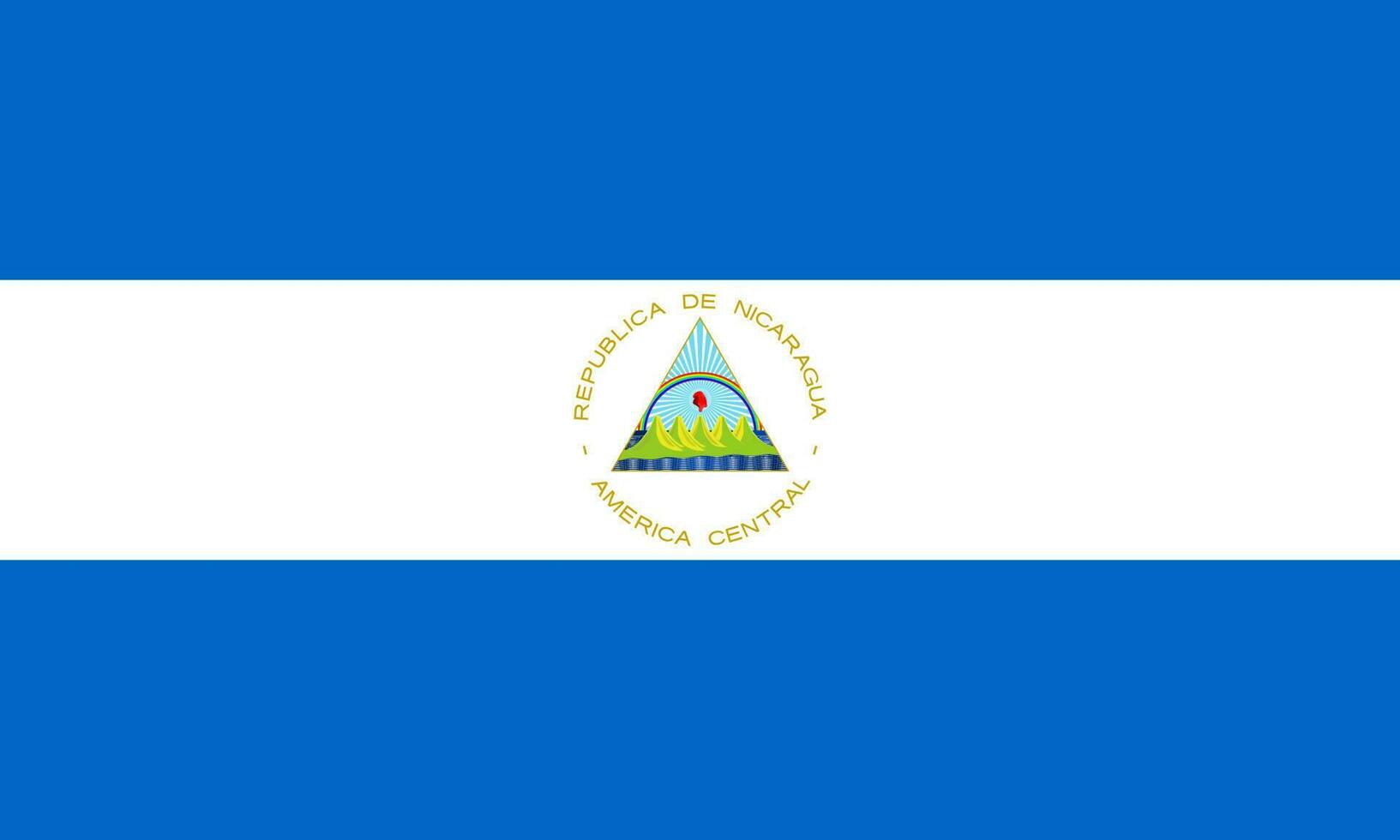 Nicaragua flag, official colors and proportion. Vector illustration.