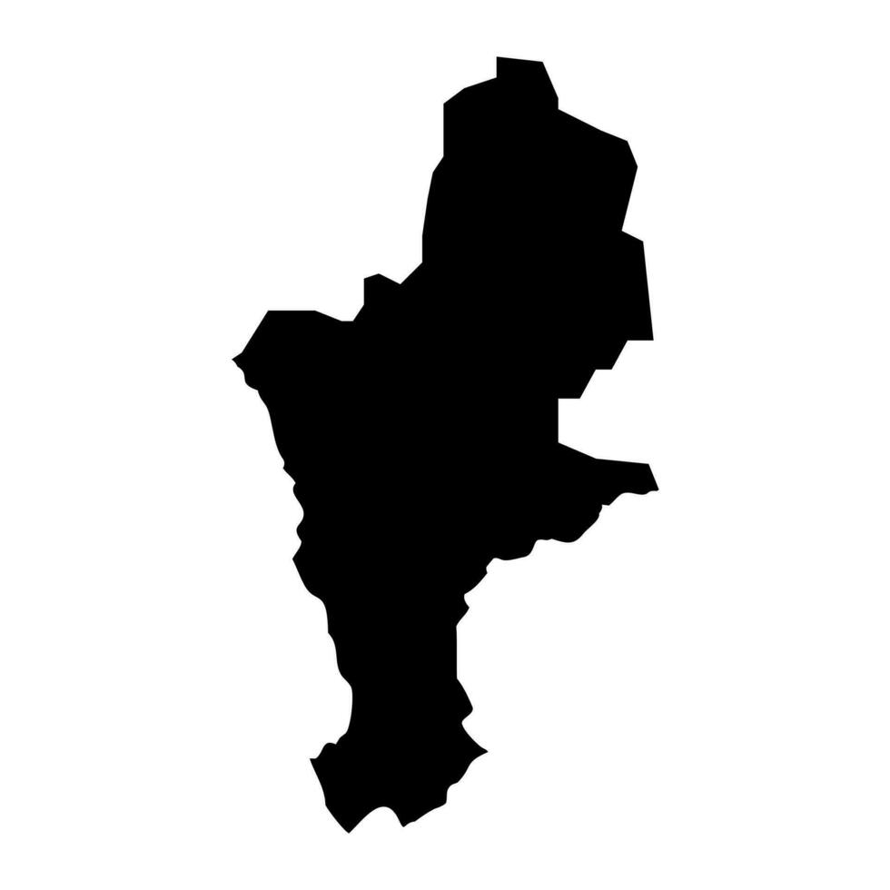 Prizren district map, districts of Kosovo. Vector illustration.